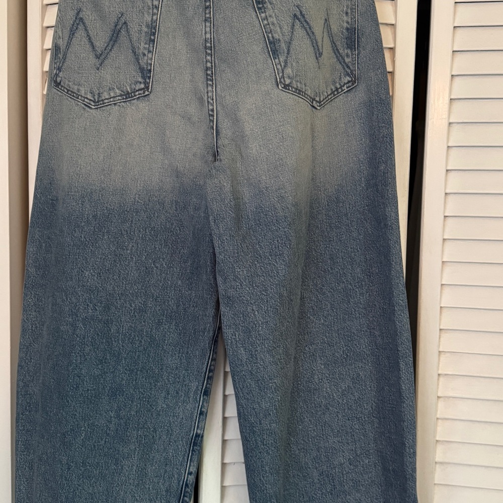 MOTHER Fangirl Button Skimp Cuff Women’s High-Waist BarrelJeans NWOT - Picture 4 of 9